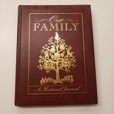 Our Family A Historical Journal Book Leather Style Thomas Nelson Notes Tree Vtg-image