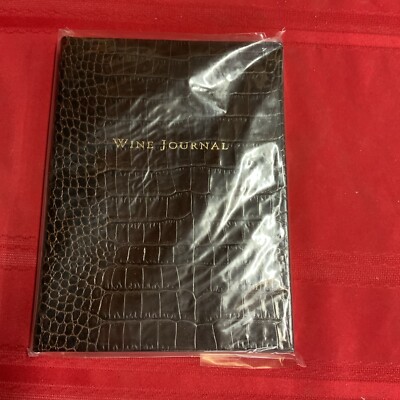 Saks Fifth Avenue Wine Journal Leather Bound By Country Book Animal Pattern New-image