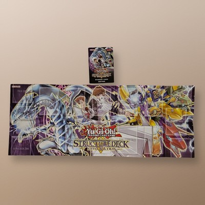 Yu-Gi-Oh TCG Structure Deck Seto Kaiba Paper Game Mat & Guide Book *Unused*-image
