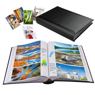 Photo Album 4x6 Photos Hold 402 Pockets with Memo Slip-in Pockets Photo Book ...-image