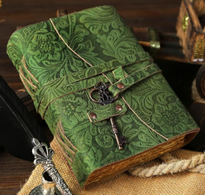 Customized Journal Antique Leather Bound Notebook Vintage-image