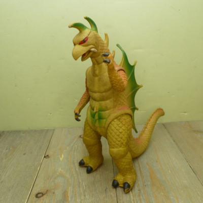 Vintage Godzilla Gigan Kaiju 1980s Monster Rubber Figure Yellow Orange China-image