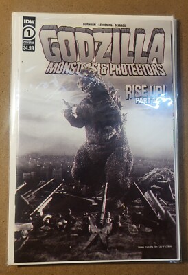GODZILLA Monsters & Protectors #1 NM 2021 B&W Movie Photo Variant IDW -image