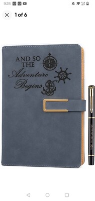 Refillable Adventure Writing Journal Faux Leather Hardcover -image