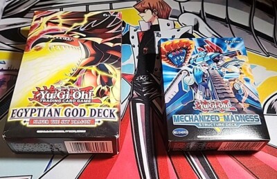 Yugioh! Structure Deck New Sealed Box Lot Of 2; Mechanized Madness + Slifer God-image