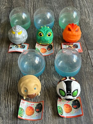 GODZILLA Bandai Ball Gashapon Toy 5pc Lot Kaiju Monster Japan Japanese 1996-image