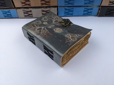 Vintage Leather bound Journal Antique Handmade Paper Notebook Diary Sketchbook-image