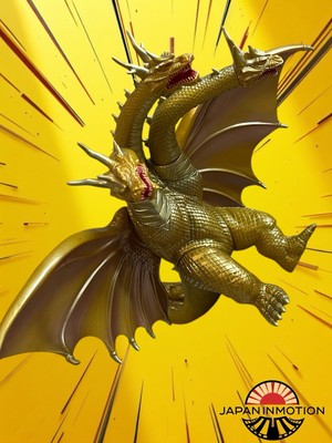 Giant Bandai Grand  King Ghidorah 1998  Vinyl Sofubi Godzilla Figure-image