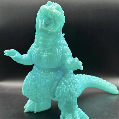 T-BASE GMK Godzilla L Blue Soft Vinyl Figure Limited Edition Sofubi-image