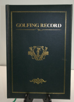 My Golfing Record Book Golfing Journal Deluxe Bonded Leather Edition Gilded Edge-image