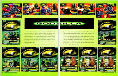 Godzilla Movie Action Figures - 1998 Toys 2 PG PRINT AD-image