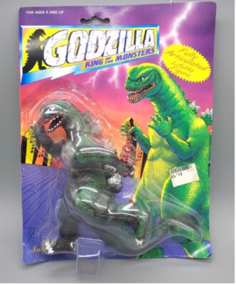 Imperial Toys (1985) Godzilla 6in carded action figure New Very Rare!-image