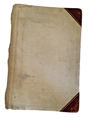 Antique Red Leather Canvas Alphabetical Tab Ledger Journal Very Large  17 lbs.+-image