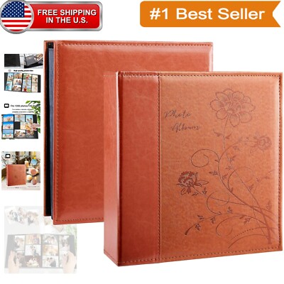 Dustproof Leather Photo Album - 200 Pages for 1000 Horizontal & Vertical Photos-image