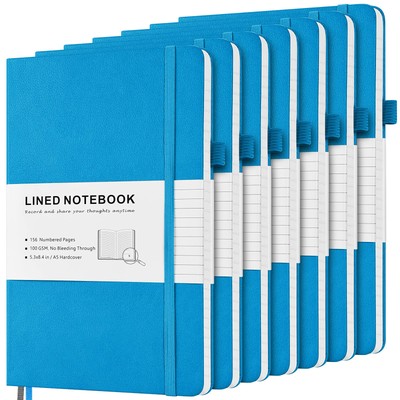 7 Pack Lined Journal Notebook, Hardcover PU Leather Notebook for Men Women, 1...-image