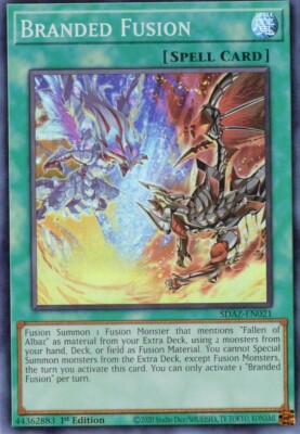 Yu-Gi-Oh! Branded Fusion 1st Ed. SDAZ-EN021 Super Rare NM/LP x1-image