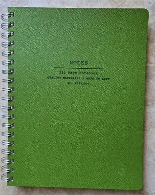 Fringe Studio Notebook Journal ~ NOTESMARK MOSS  ~ Spiral 192 lined pages-image