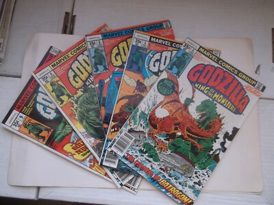 MARVEL: GODZILLA: KING OF THE MONSTERS #4-6/8/9, HIT TV SERIES, HOT, 1977/1978!!-image