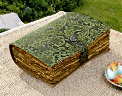 Leather Bound Vintage Journal for Women Men Book of Shadow Lock Closure 200 Page-image