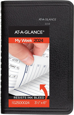 2024 Weekly Planner, Dayminder, Hourly Appointment Book, 3-1/2 X 6