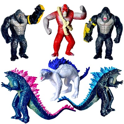 Brand New Set of 6 Godzilla x Kong: The New Empire, Toys Action Figures-image
