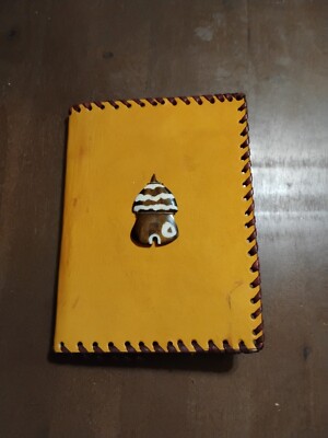 Vintage Handmade Photo Book Leather Great Condition Unique Rare HTF Beautiful -image