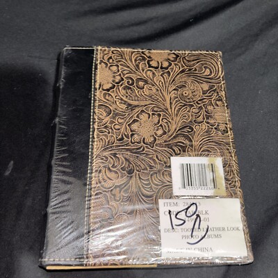 2004 Pioneer Tooled Leather Look Photo Album-Holds 208-4”x6” Photos-image