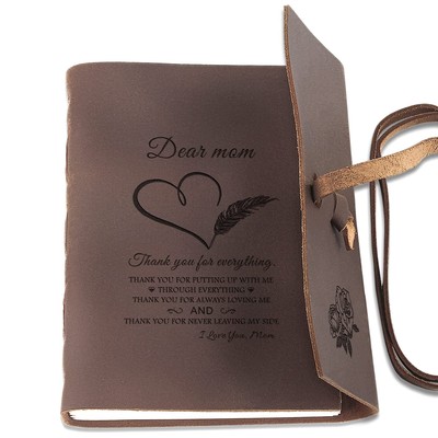 Personalized Leather Journal to Mom Premium Antique Writing Notebook Handmade...-image