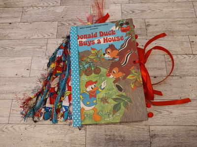 Disney Donald Duck In The Chipmunks Junk Journal, Hard cover Journal, Great Gift-image