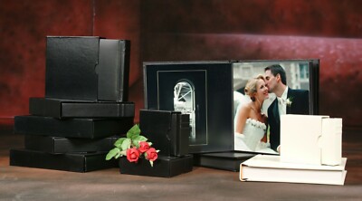 Professional Album 11”X 14” black Self Mount Wedding,engagement,32Photos-Destiny-image