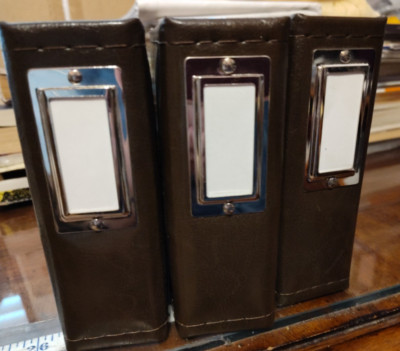 3 We R Memory Keepers 8.5 x 5 x 2 Leather Scrapbook Photo Album - 2 Ring # 7460-image