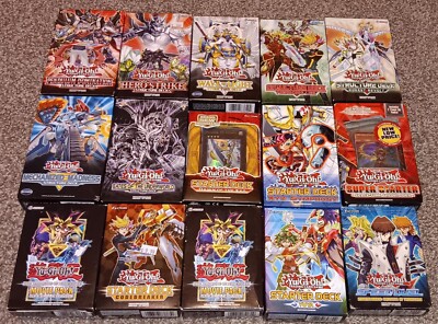 Yu-Gi-Oh! Structure & Starter Decks MIXED LOT OF 15 DECKS- NEW-ALL SEALED-image