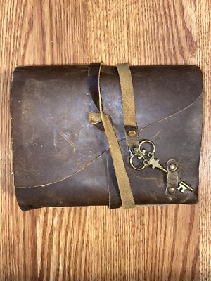 Handmade Leather Bound JOURNAL Diary with Key 5