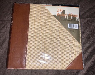 Uptown Collection 200 Pocket Album Basket-weaved Like Material With Brown Sides-image