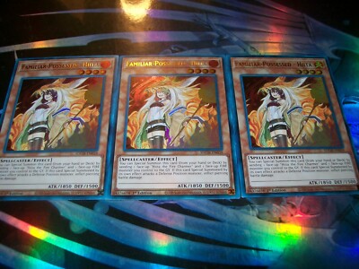 3x Familiar-Possessed - Hiita Alternate Art 1st Edition Ultra Rare SDCH-EN039 -image