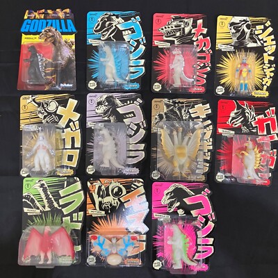 Godzilla - Super 7 Reaction Toho - Glow Variants x10 figure - Ghidorah - Mothra -image