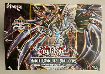 Yugioh Structure Deck Cyber Strike Display Box 1st Edition 8 Decks Yu-Gi-Oh New-image