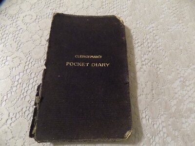 Antique 1890 James Porter DD Clergymans Vintage Pocket Diary & Visiting Book-image