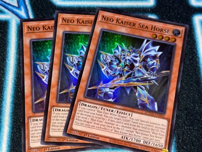 Neo Kaiser Sea Horse x3 - SDWD - Super Rare (SR) Blue-Eyes White Destiny-image
