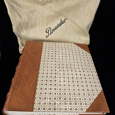 Vintage Pineider leather bound photo album/scrapbook 14 1/4