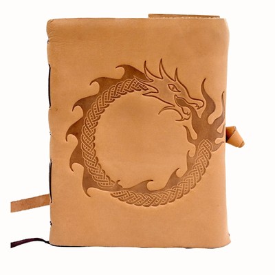 Leather Dragon Journal Notebook with Lined Paper Writing Diary/Bound Daily No...-image