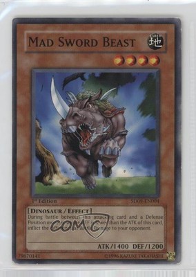 2006 Yu-Gi-Oh! Dinosaur's Rage Structure Deck 1st Edition Mad Sword Beast 0rq9-image