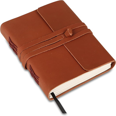 Handmade Leather Journal/Writing Notebook Diary/Bound Daily Notepad for Men & Wo-image