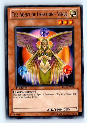 Yu-Gi-Uh The Agent of Creation Venus SDLS-EN006 Structure Deck Lost Sanctuary LP-image