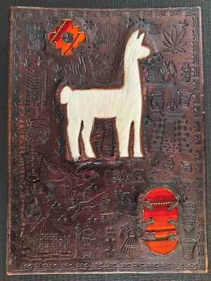 Cusco Peru Ancient Geoglyth Leather Photo Album  12 3/4 x 9 1/4