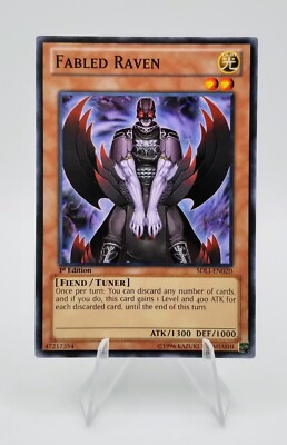 Fabled Raven 1st Edition SDLI-EN020 Structure Deck: Realm... 2014 Yu-Gi-Oh Card-image