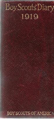 1919 Leather-bound  Boy Scouts' Diary Boy Scouts of America BSA Book CG-image