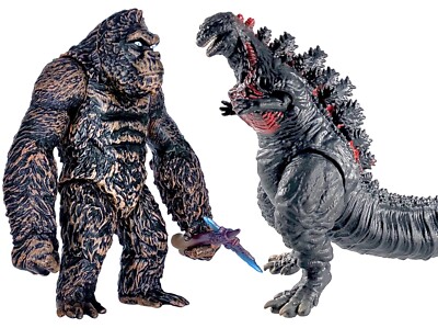 Brand New Set of 2 Legendary Shin Godzilla vs King Kong Toys Action Figures-image