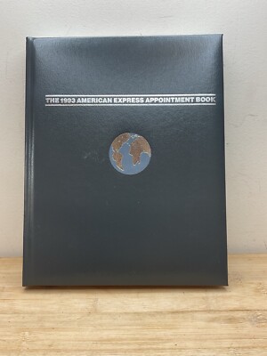 The 1993 American Express Leather Bound Calendar Planner Event Book Agenda-image