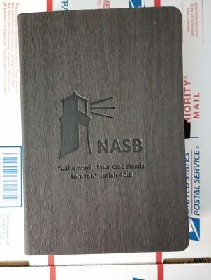 NASB Lined Journal Lockman Foundation Gray Leathertex Faux Leather NASB 2020-image
